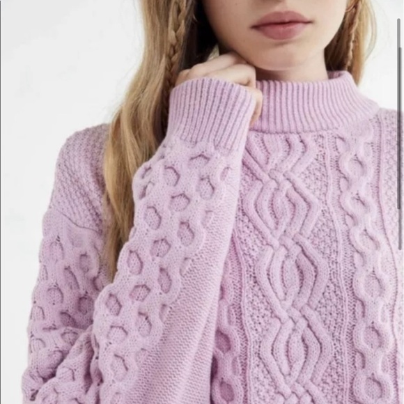 Urban Outfitters Cable Knit Mock Neck Sweater
In Lavender Purple XS - Picture 3 of 7